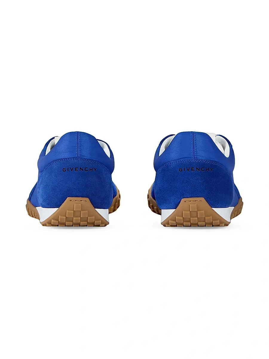 Givenchy Men's Glide Sneakers in Nylon and Suede - Electric Blue | Thumbnail 4