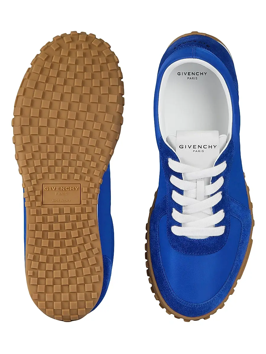 Givenchy Men's Glide Sneakers in Nylon and Suede - Electric Blue | Thumbnail 5