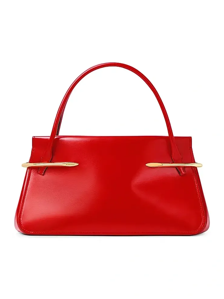Givenchy Women's Medium Pinch Top Handle Bag in Leather - Deep Red
