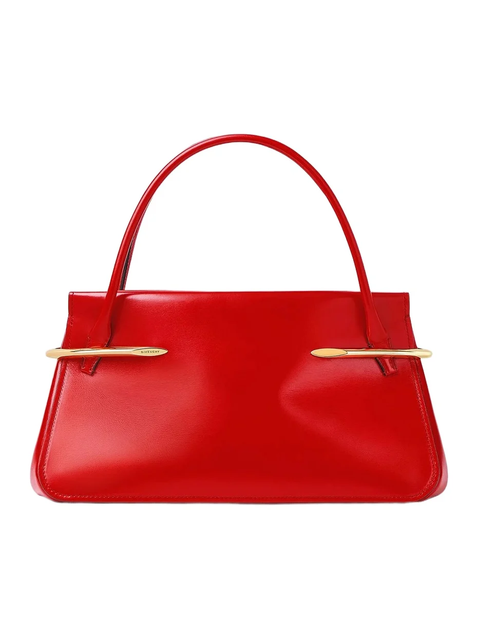 Givenchy Women's Medium Pinch Top Handle Bag in Leather - Deep Red