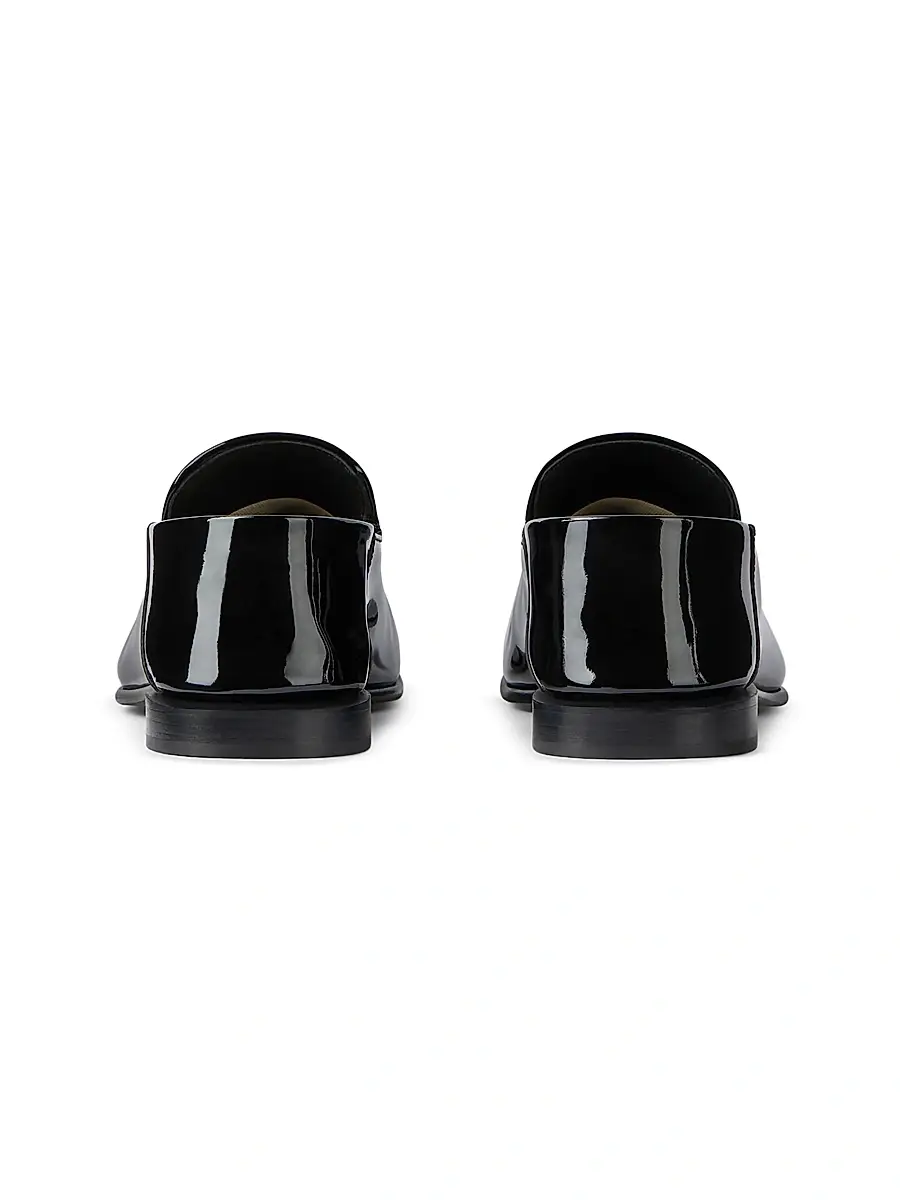 Givenchy Women's Label Loafers in Patent Leather - Black | Thumbnail 4