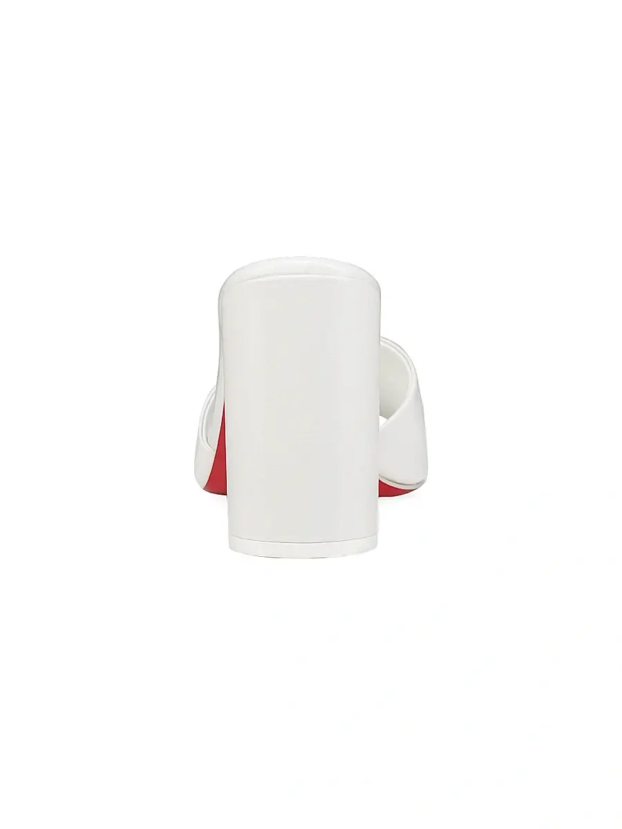 Christian Louboutin Women's Jane 85MM Leather Mules - Bianco | Thumbnail 3 Christian Louboutin Women's Jane 85MM Leather Mules - Bianco | Thumbnail 3