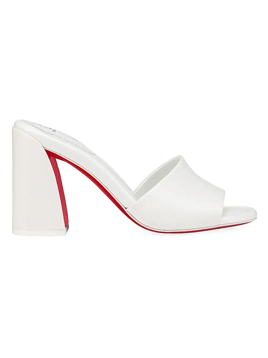 Women's Jane 85MM Leather Mules - Bianco Women's Jane 85MM Leather Mules - Bianco
