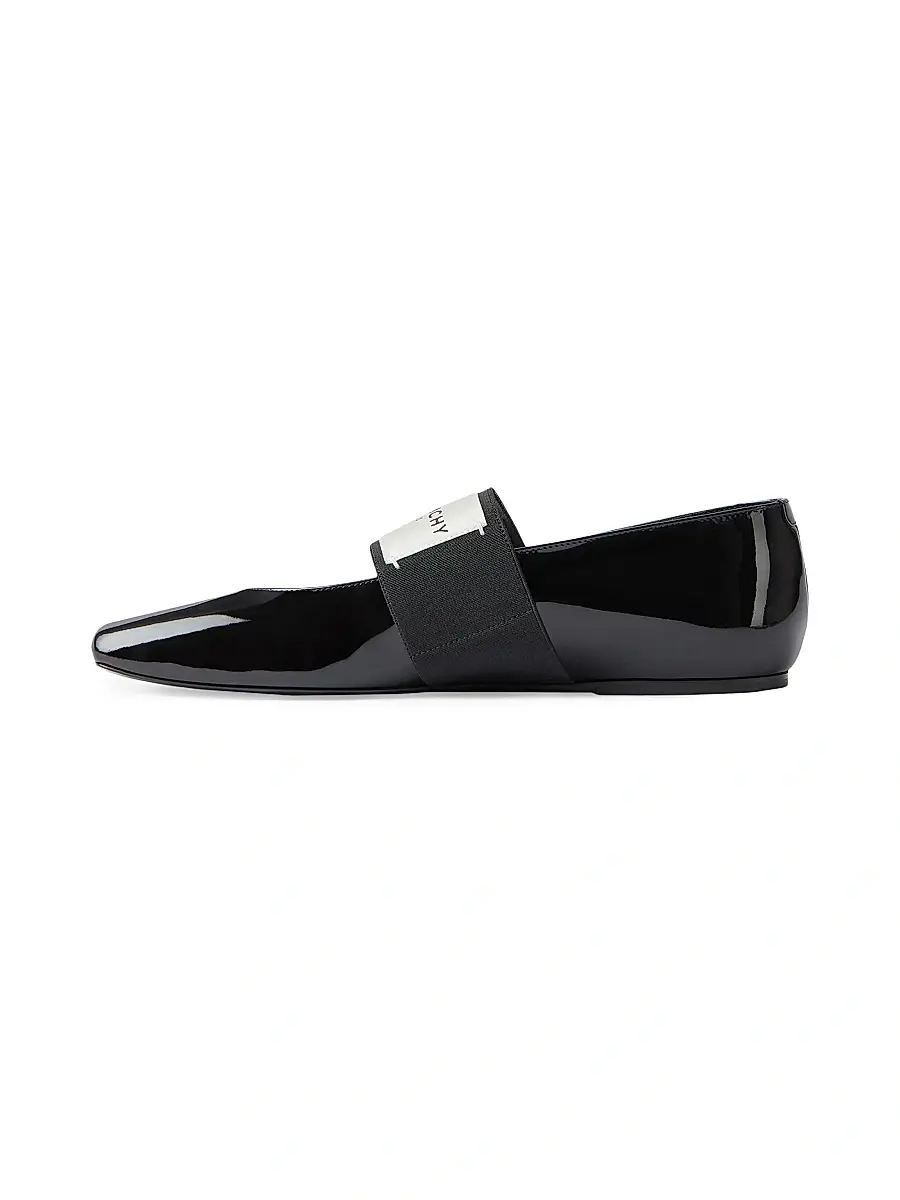 Givenchy Women's Sliced Square Ballerinas in Patent Leather - Black | Thumbnail 3 Givenchy Women's Sliced Square Ballerinas in Patent Leather - Black | Thumbnail 3