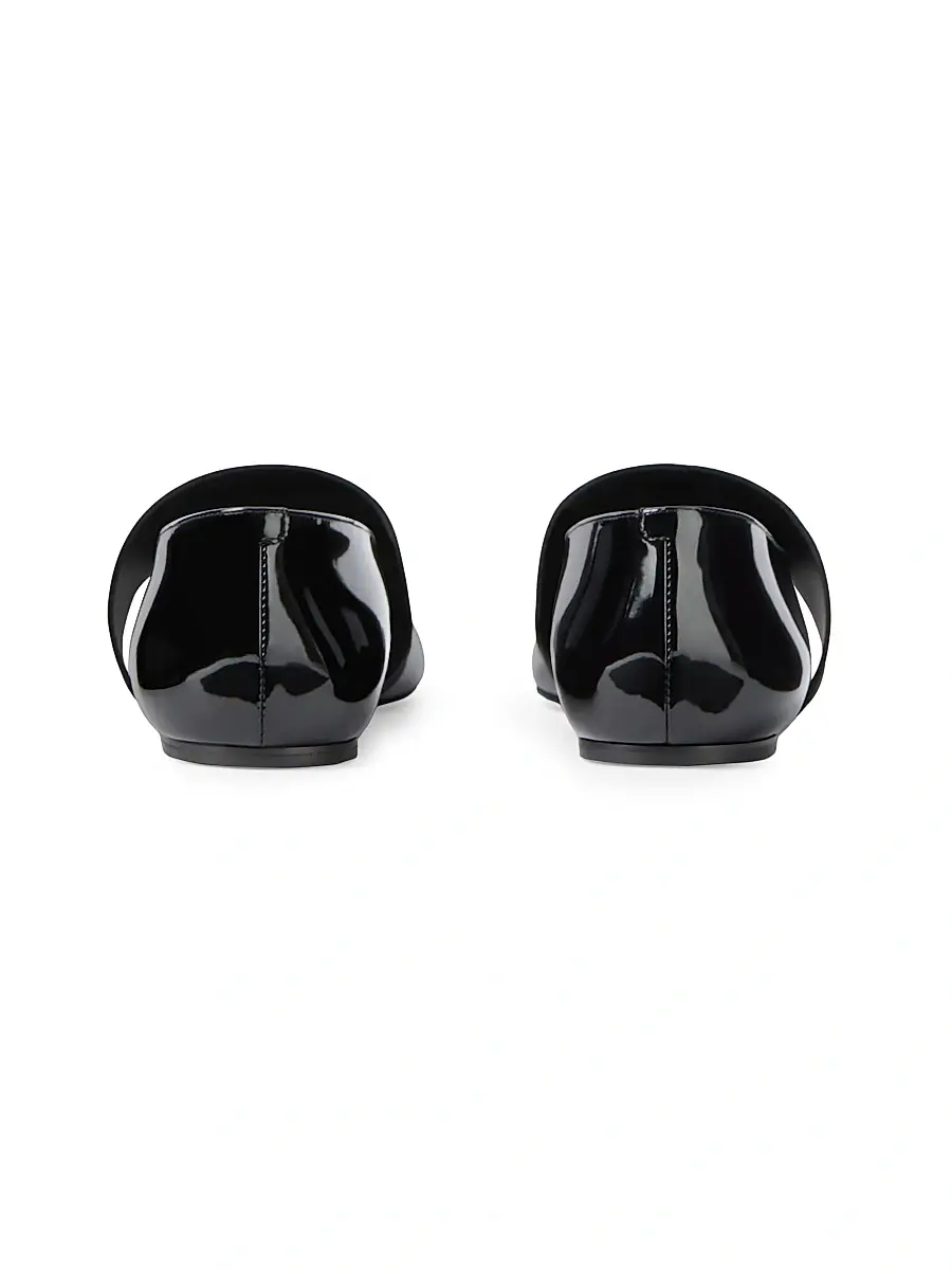 Givenchy Women's Sliced Square Ballerinas in Patent Leather - Black | Thumbnail 5 Givenchy Women's Sliced Square Ballerinas in Patent Leather - Black | Thumbnail 5