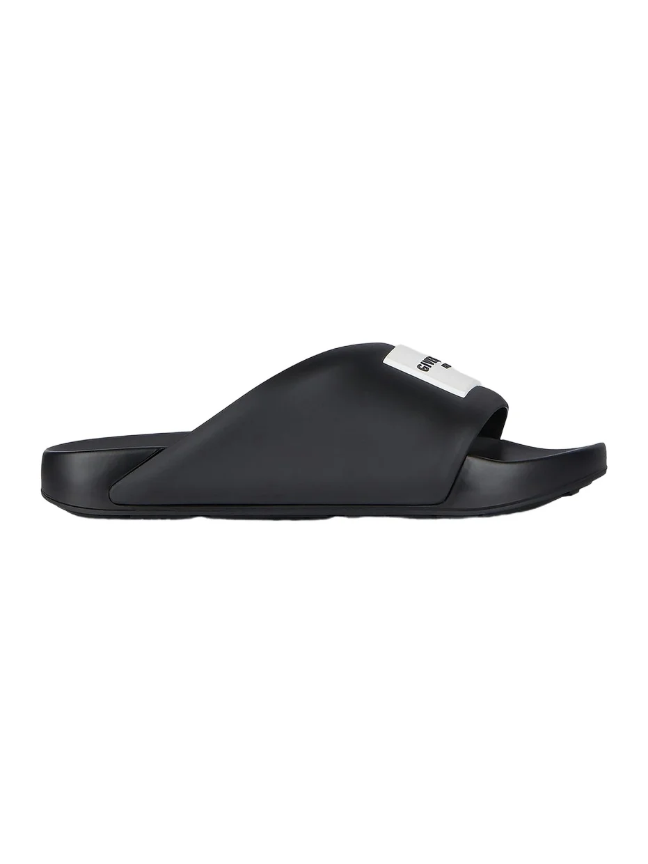 Givenchy Women's Label Flat Mules in Rubber - Black