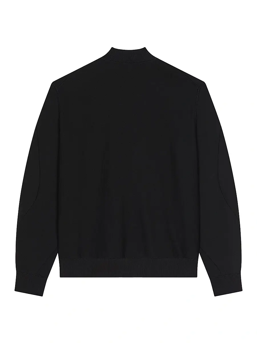 Givenchy Men's Couture Seam Cardigan in Fleece - Black | Thumbnail 2