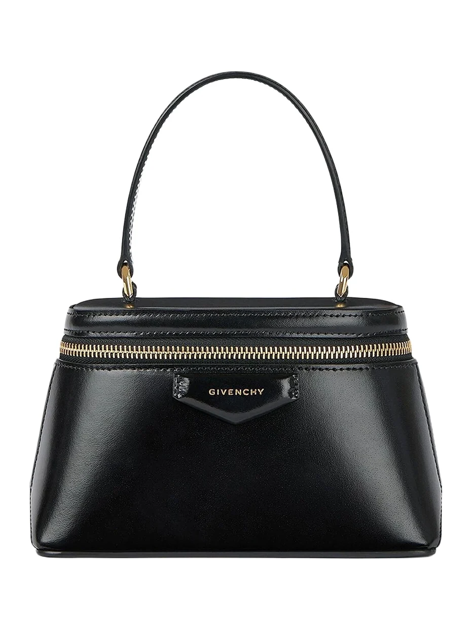 Women's Antigona Vanity Bag in Box Leather with Chain - Black Women's Antigona Vanity Bag in Box Leather with Chain - Black