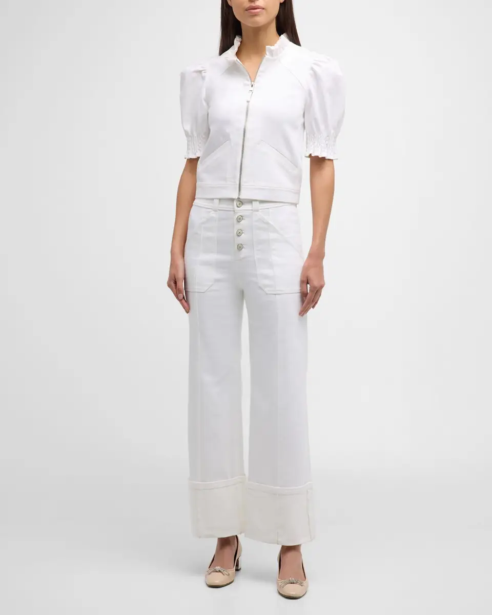 Cinq à Sept Anabella Short-Sleeve Zip-Front Jacket | Thumbnail 2 Cinq à Sept Anabella Short-Sleeve Zip-Front Jacket | Thumbnail 2