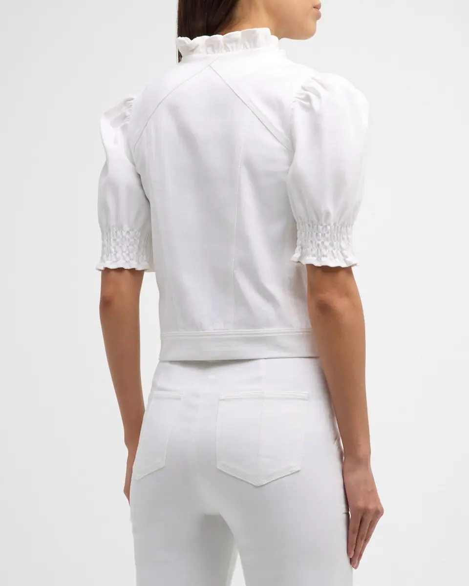 Cinq à Sept Anabella Short-Sleeve Zip-Front Jacket | Thumbnail 3 Cinq à Sept Anabella Short-Sleeve Zip-Front Jacket | Thumbnail 3