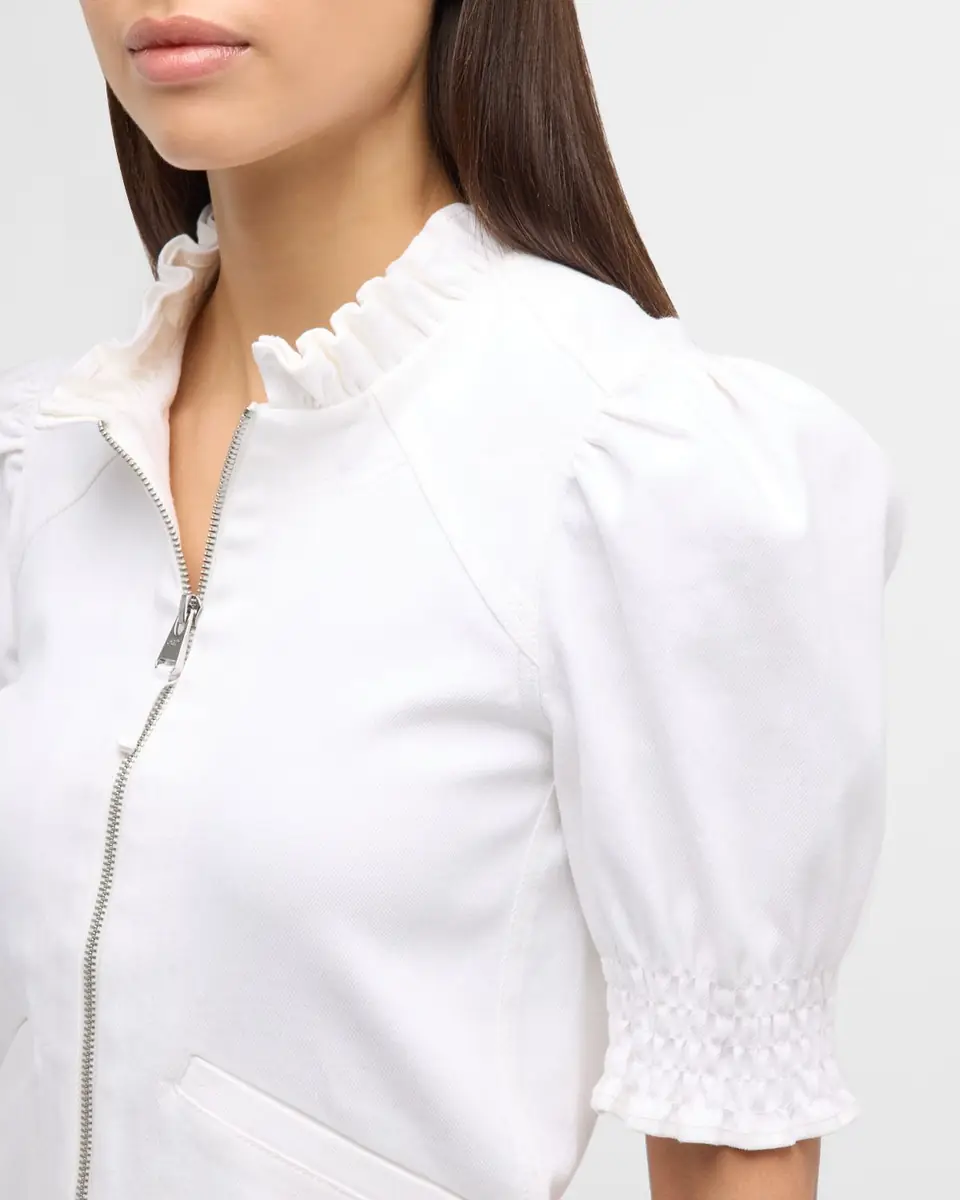 Cinq à Sept Anabella Short-Sleeve Zip-Front Jacket | Thumbnail 5 Cinq à Sept Anabella Short-Sleeve Zip-Front Jacket | Thumbnail 5