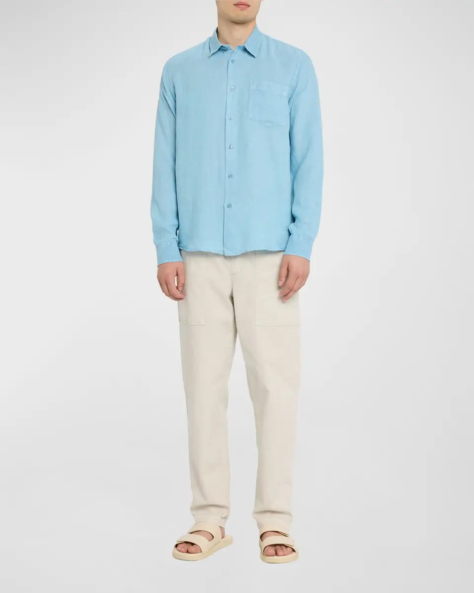 Vilebrequin Men's Linen Sport Shirt | Thumbnail 2 Vilebrequin Men's Linen Sport Shirt | Thumbnail 2