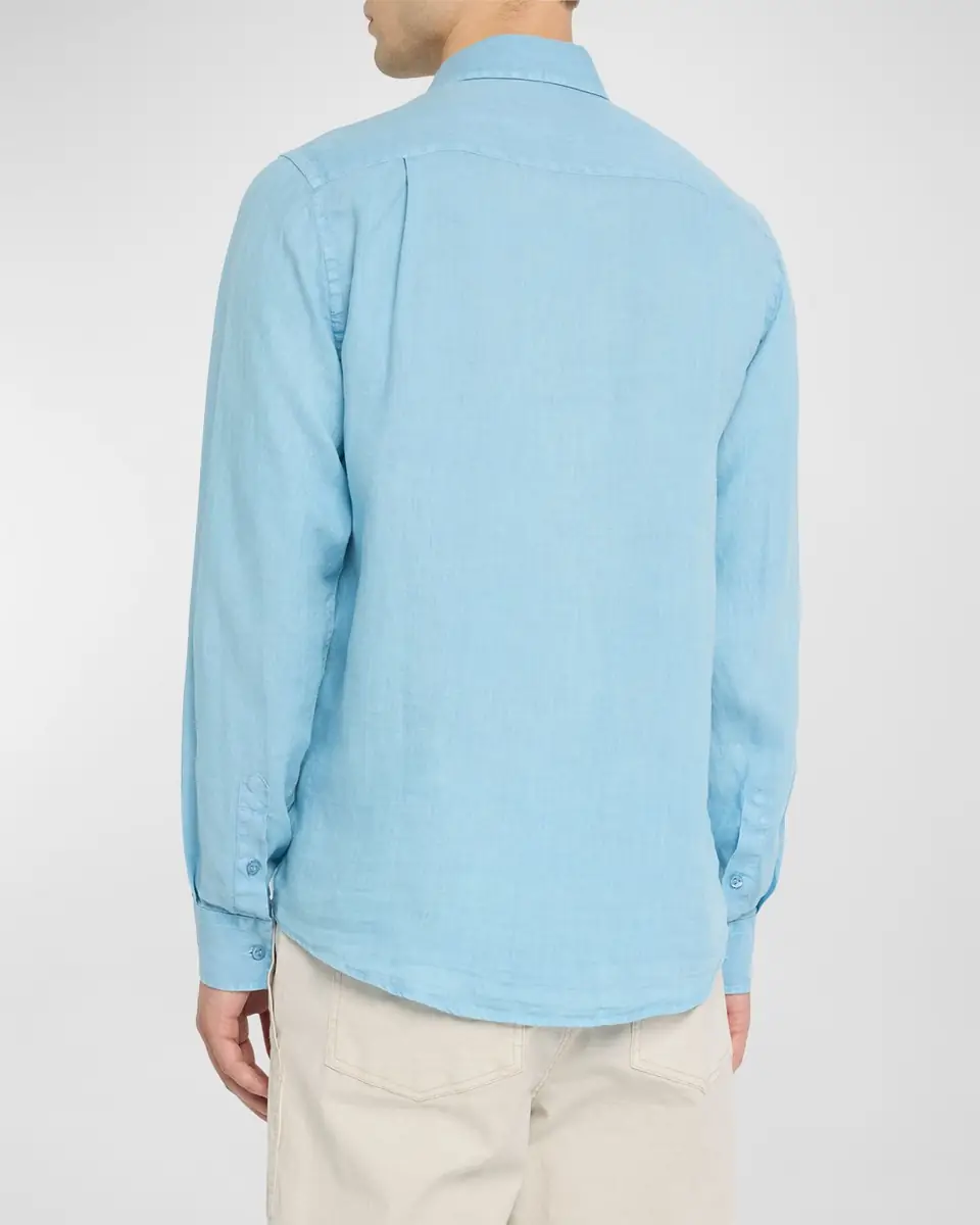 Vilebrequin Men's Linen Sport Shirt | Thumbnail 3 Vilebrequin Men's Linen Sport Shirt | Thumbnail 3