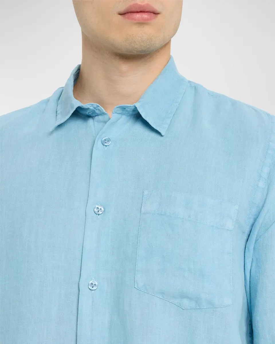 Vilebrequin Men's Linen Sport Shirt | Thumbnail 5 Vilebrequin Men's Linen Sport Shirt | Thumbnail 5