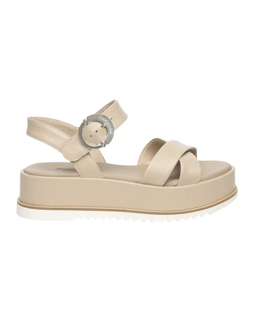 Calfskin Crisscross Flatform Sandals Calfskin Crisscross Flatform Sandals