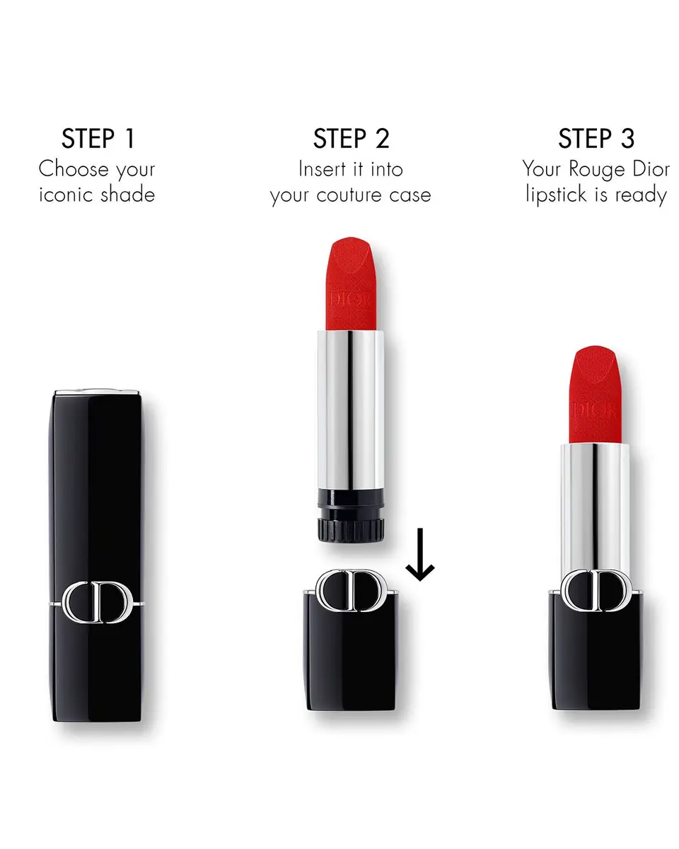 Dior Rouge Velvet Lipstick Refill | Thumbnail 3 Dior Rouge Velvet Lipstick Refill | Thumbnail 3