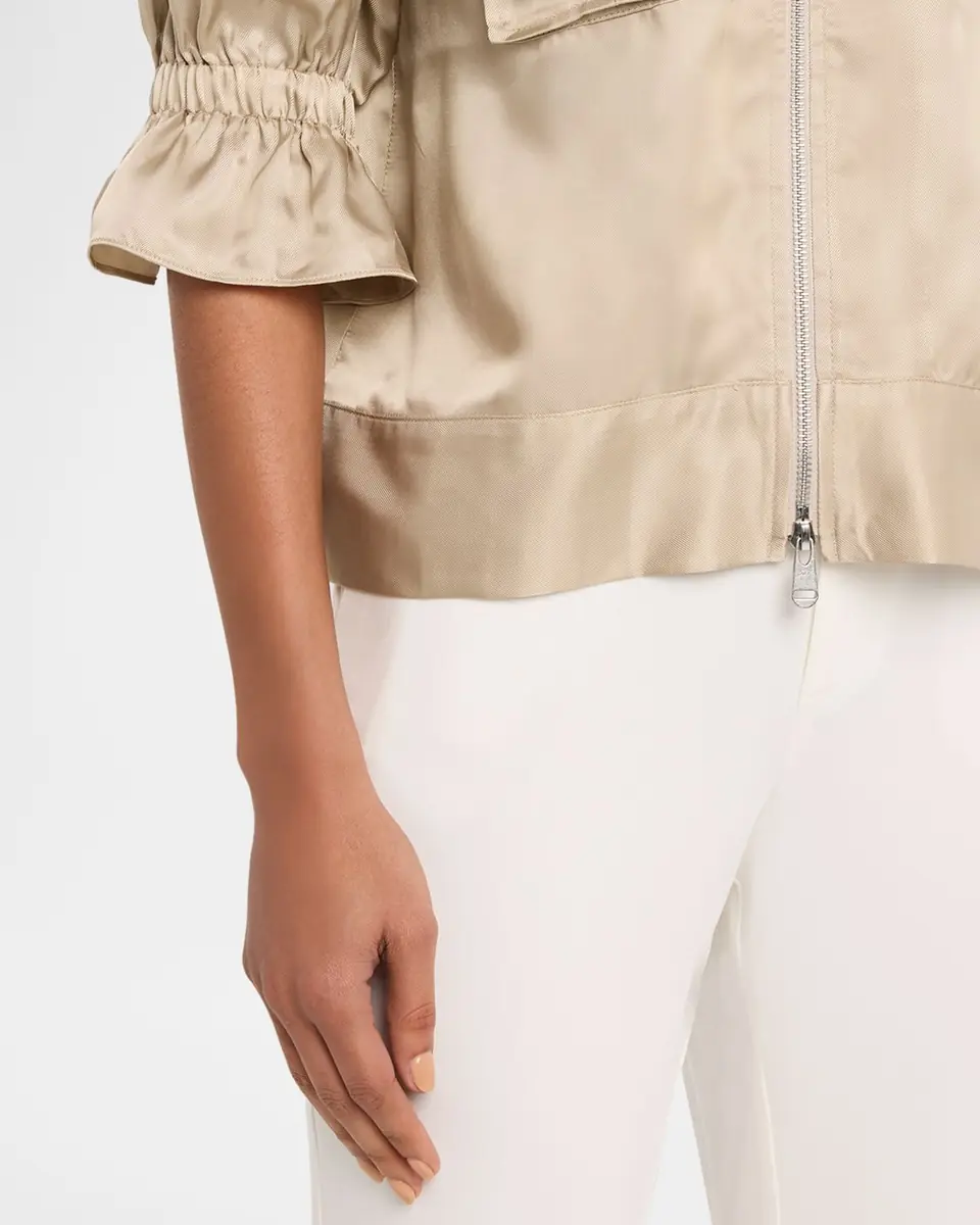 Cinq à Sept Holly Short-Sleeve Sateen Jacket | Thumbnail 5 Cinq à Sept Holly Short-Sleeve Sateen Jacket | Thumbnail 5