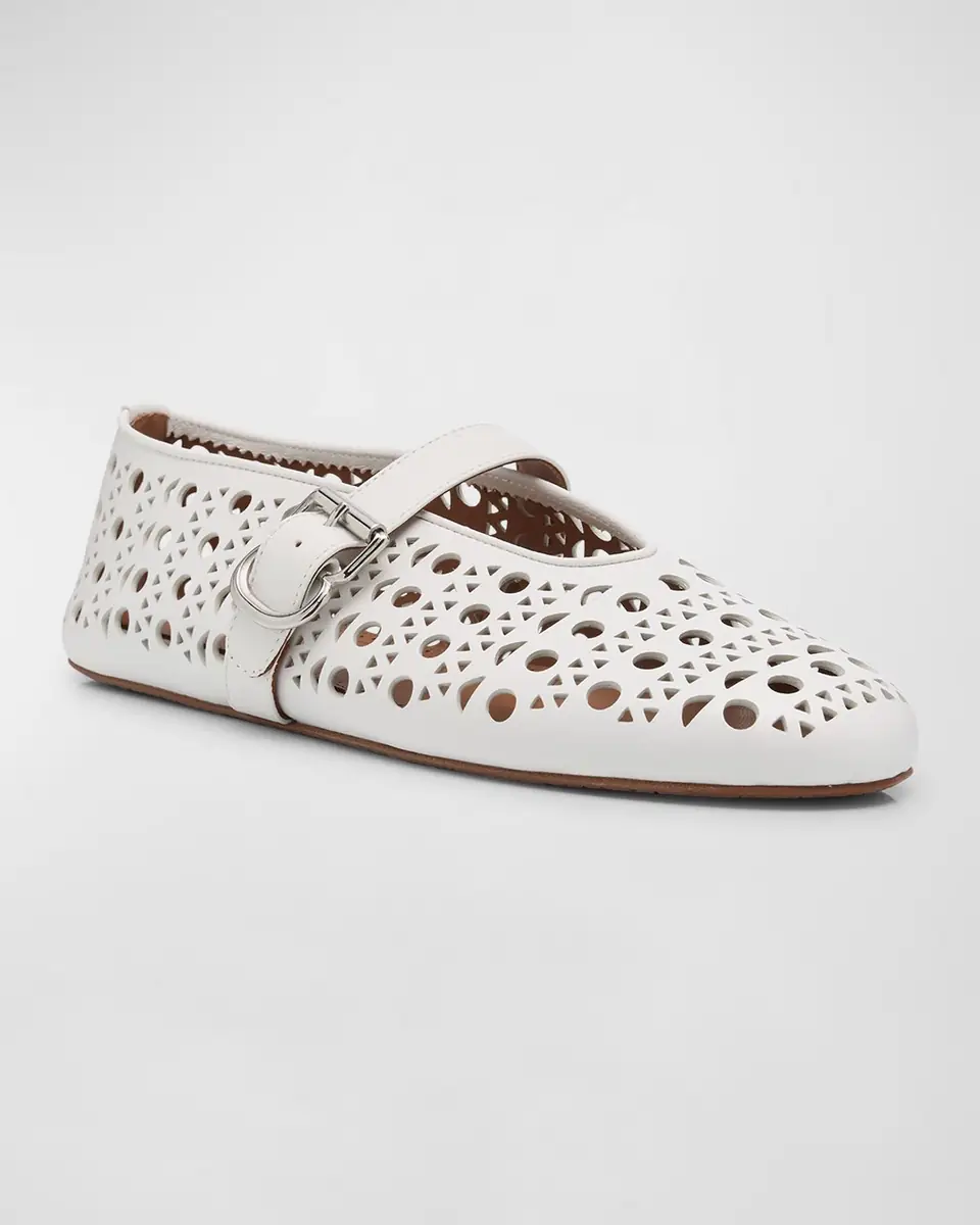 Alaïa Vienne Cutout Mary Jane Ballerina Flats | Thumbnail 3 Alaïa Vienne Cutout Mary Jane Ballerina Flats | Thumbnail 3