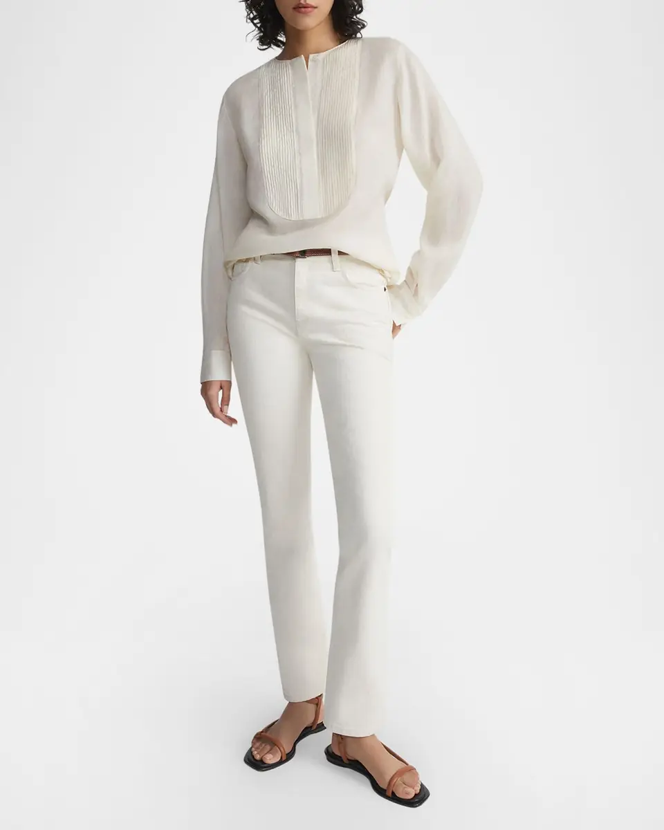 Lafayette 148 New York Cropped Straight-Leg Denim Jeans | Thumbnail 2 Lafayette 148 New York Cropped Straight-Leg Denim Jeans | Thumbnail 2