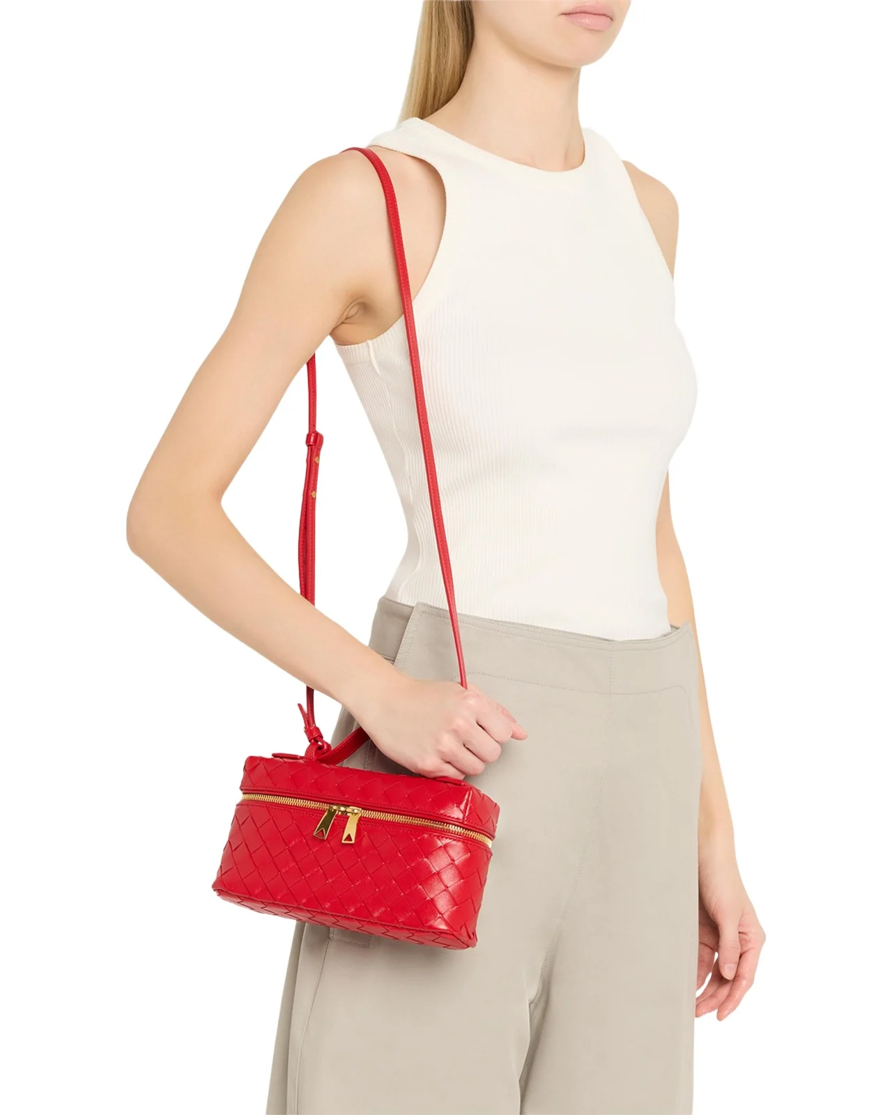 Bang Bang Vanity Intrecciato Leather Crossbody Bag Bang Bang Vanity Intrecciato Leather Crossbody Bag