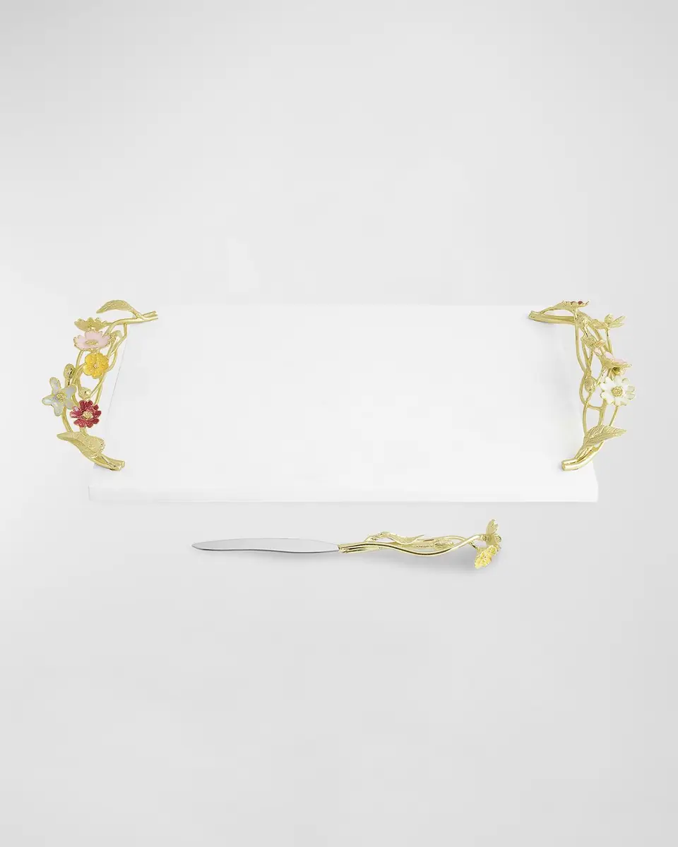 Michael Aram Wildflowers Cheeseboard with Knife | Thumbnail 2