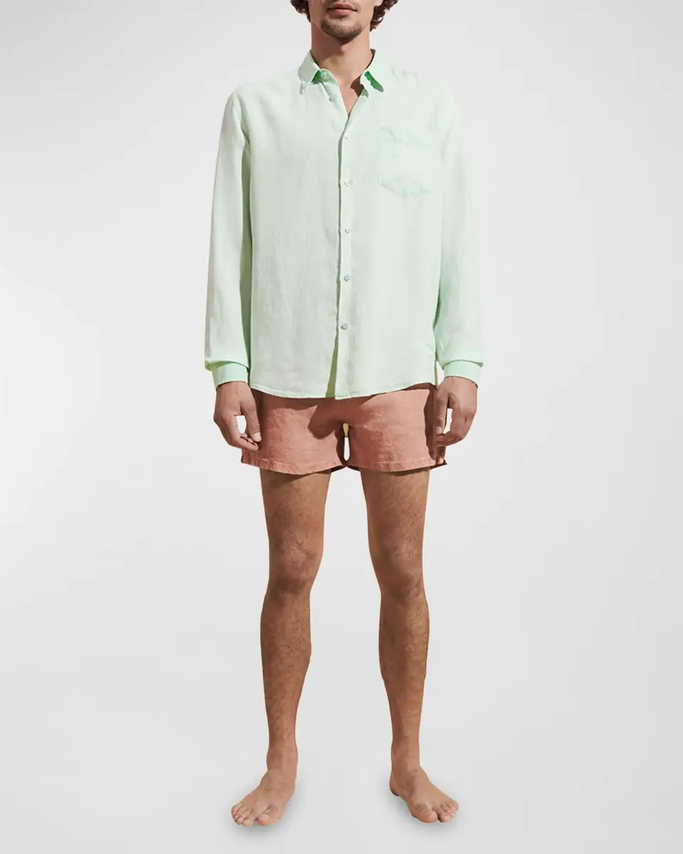 Vilebrequin Men's Linen Sport Shirt | Thumbnail 3