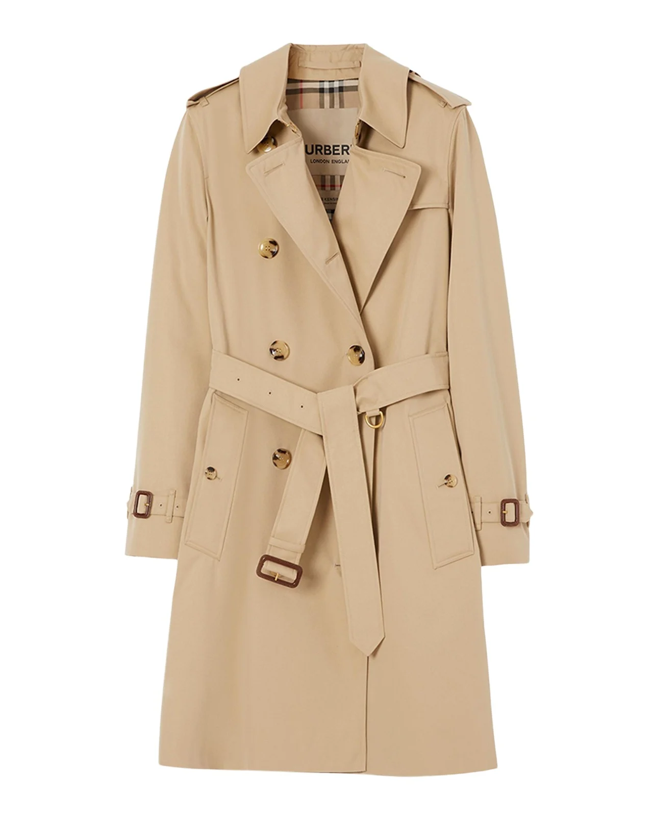 Kensington Organic Belted Double-Breasted Trench Coat