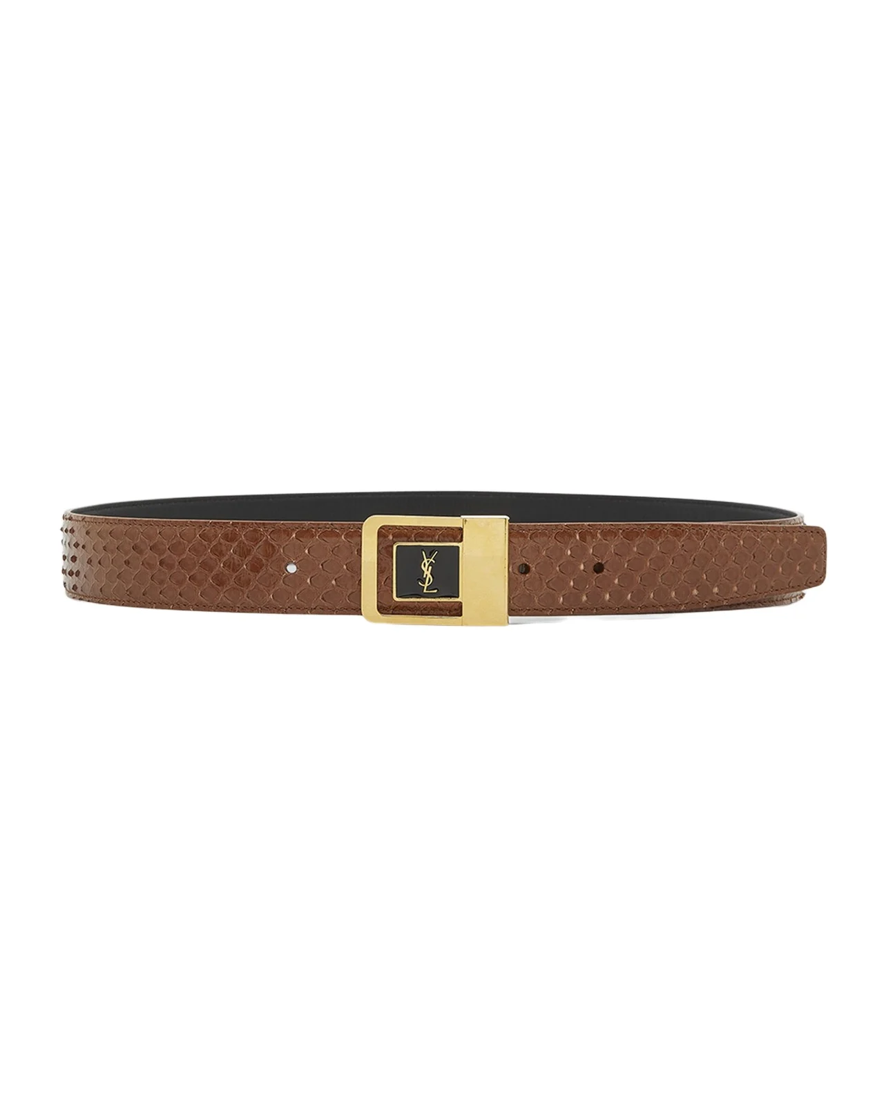 Saint Laurent YSL Python Leather Belt