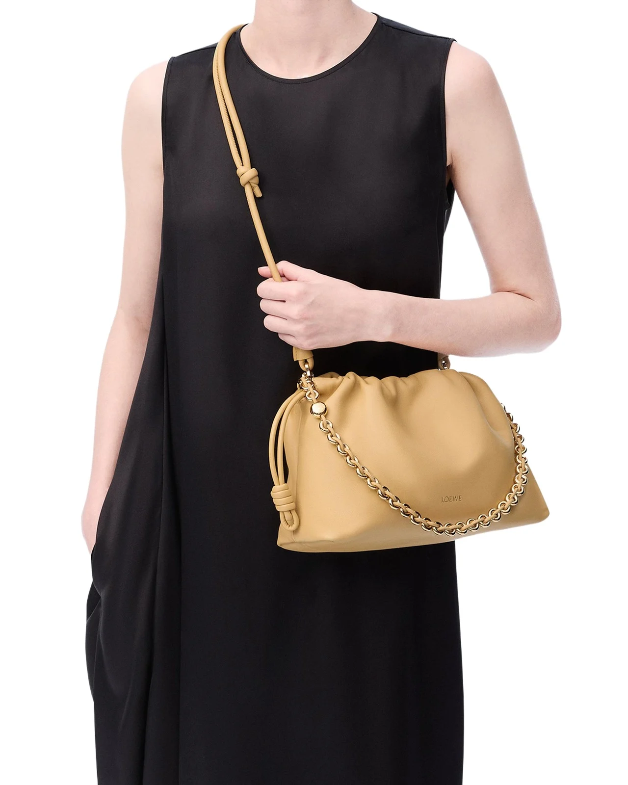 Flamenco Small Shoulder Bag in Napa Leather