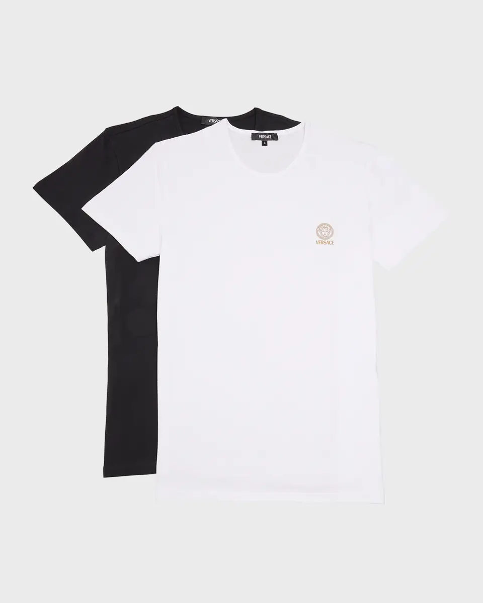 Versace Men's 2-Pack Cotton Logo T-Shirts | Thumbnail 2