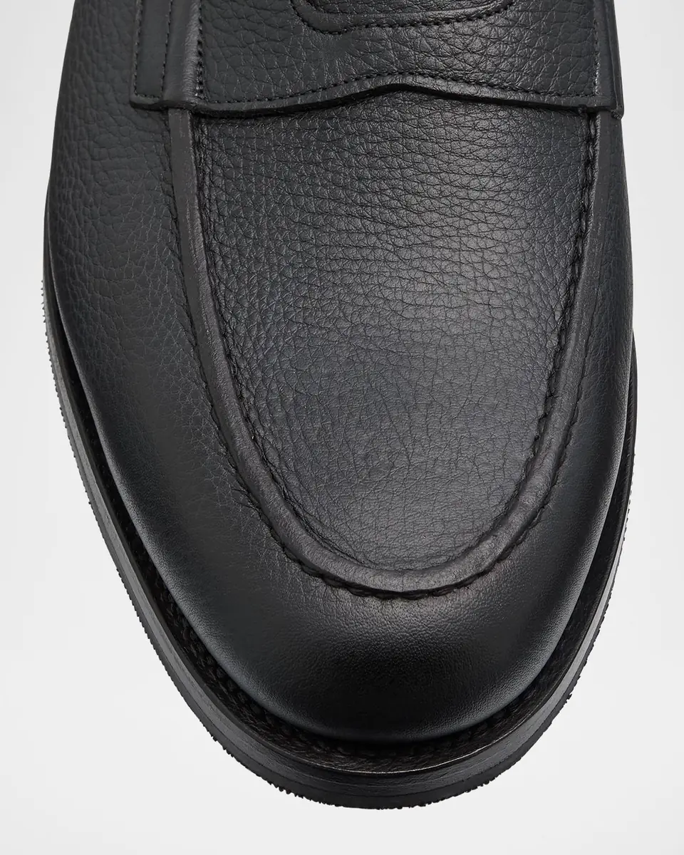 John Lobb Men's Lopez Soft Grained Leather Penny Loafers | Thumbnail 5 John Lobb Men's Lopez Soft Grained Leather Penny Loafers | Thumbnail 5