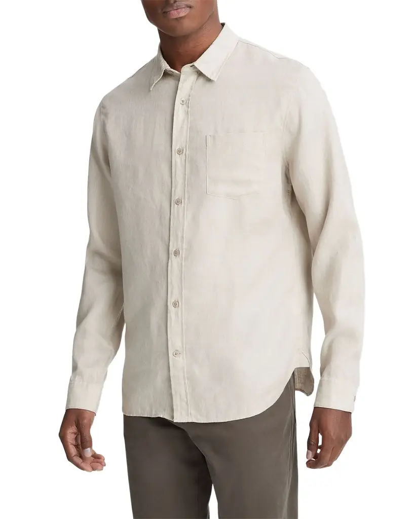 Vince Men's Linen Sport Shirt | Image 1 Vince Men's Linen Sport Shirt | Image 1