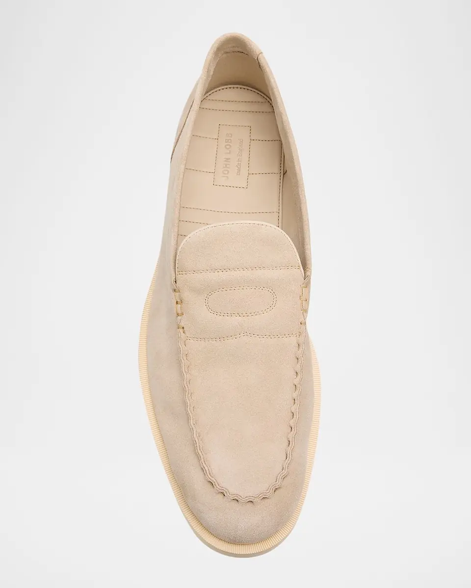 John Lobb Men's Pace Suede Loafers | Thumbnail 5 John Lobb Men's Pace Suede Loafers | Thumbnail 5