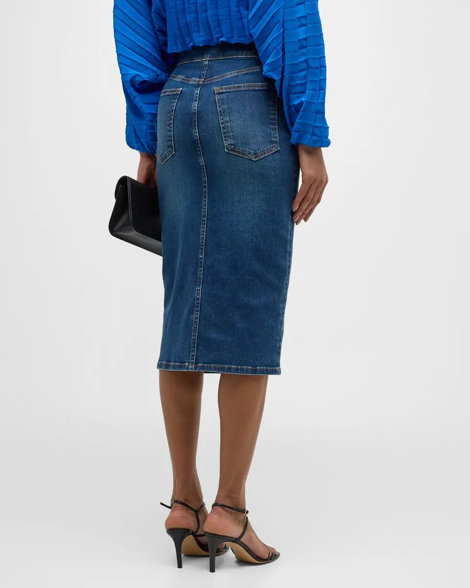 Ramy Brook Karter Denim Midi Skirt | Thumbnail 6 Ramy Brook Karter Denim Midi Skirt | Thumbnail 6