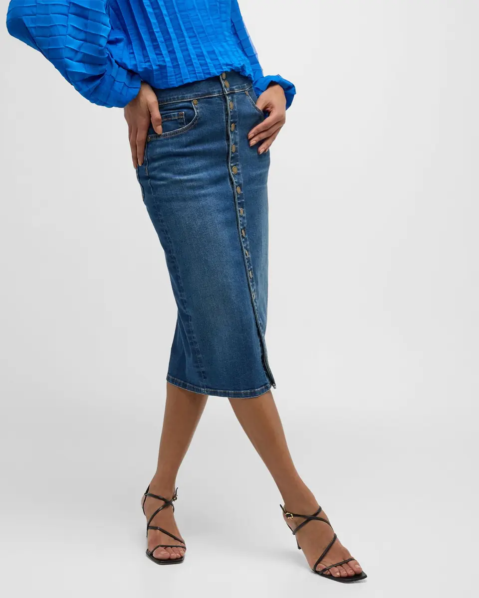 Ramy Brook Karter Denim Midi Skirt | Thumbnail 7 Ramy Brook Karter Denim Midi Skirt | Thumbnail 7