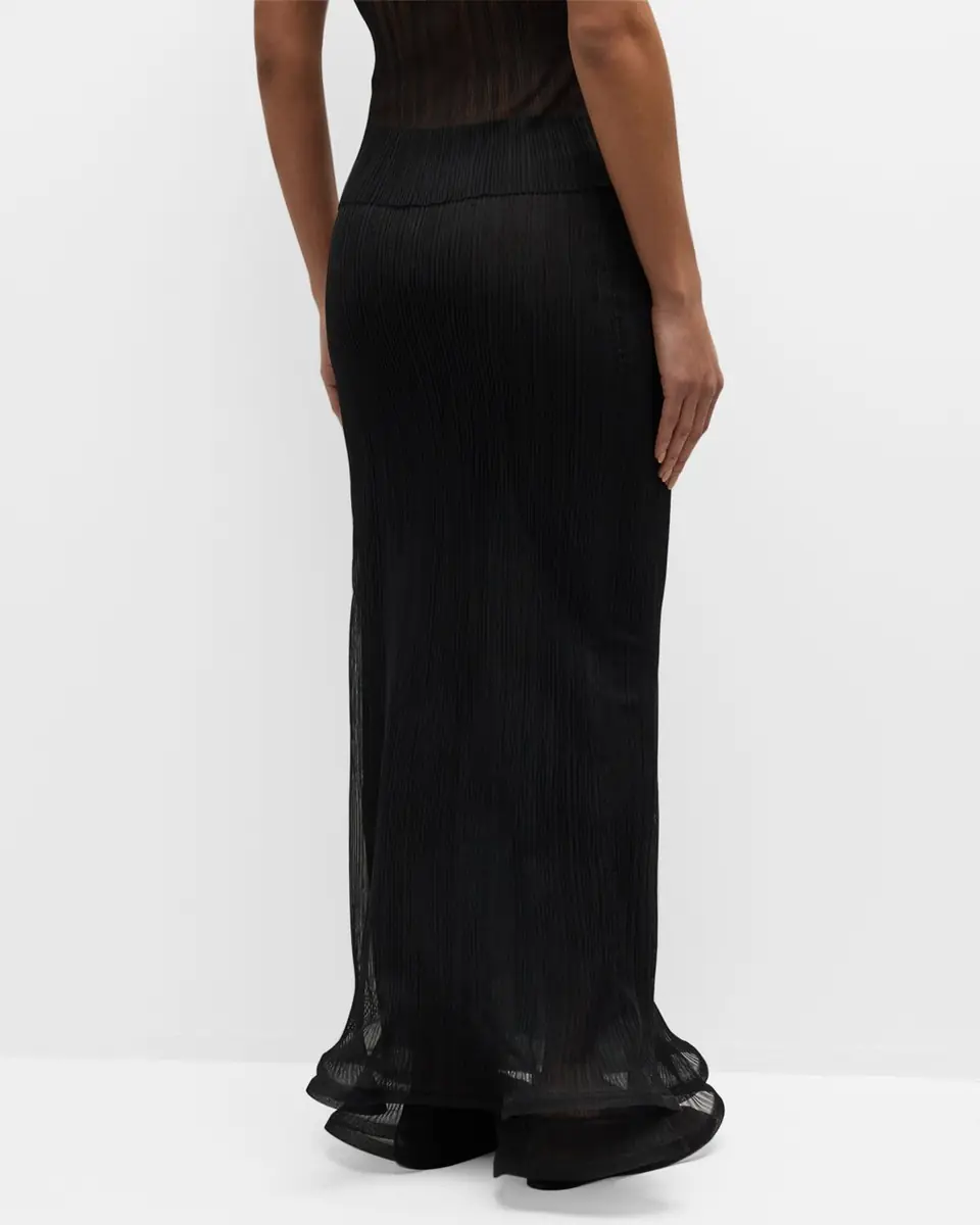 Simkhai Kelso Ruffled Plisse Maxi Skirt | Thumbnail 3 Simkhai Kelso Ruffled Plisse Maxi Skirt | Thumbnail 3