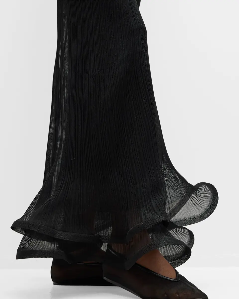 Simkhai Kelso Ruffled Plisse Maxi Skirt | Thumbnail 5 Simkhai Kelso Ruffled Plisse Maxi Skirt | Thumbnail 5