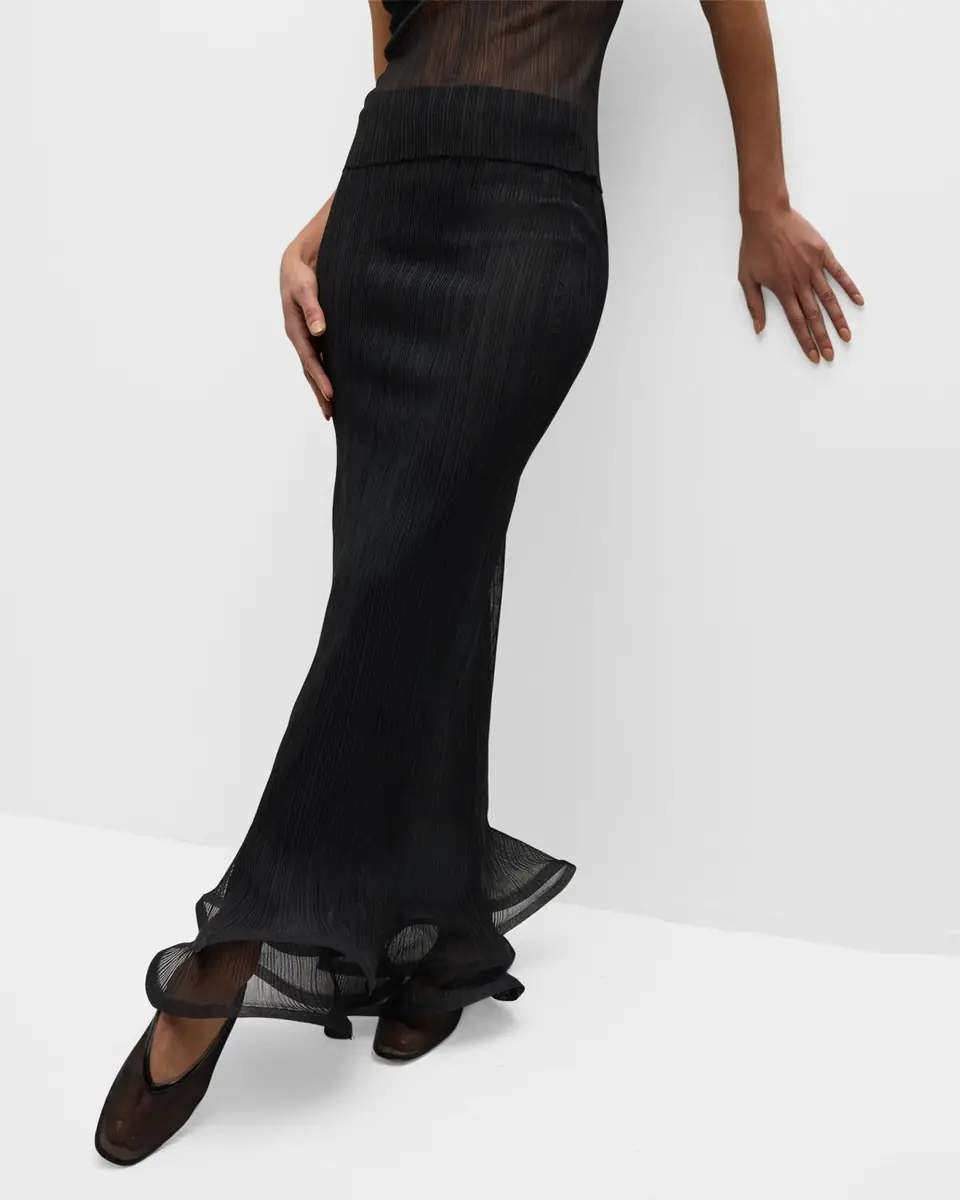 Simkhai Kelso Ruffled Plisse Maxi Skirt | Thumbnail 7 Simkhai Kelso Ruffled Plisse Maxi Skirt | Thumbnail 7