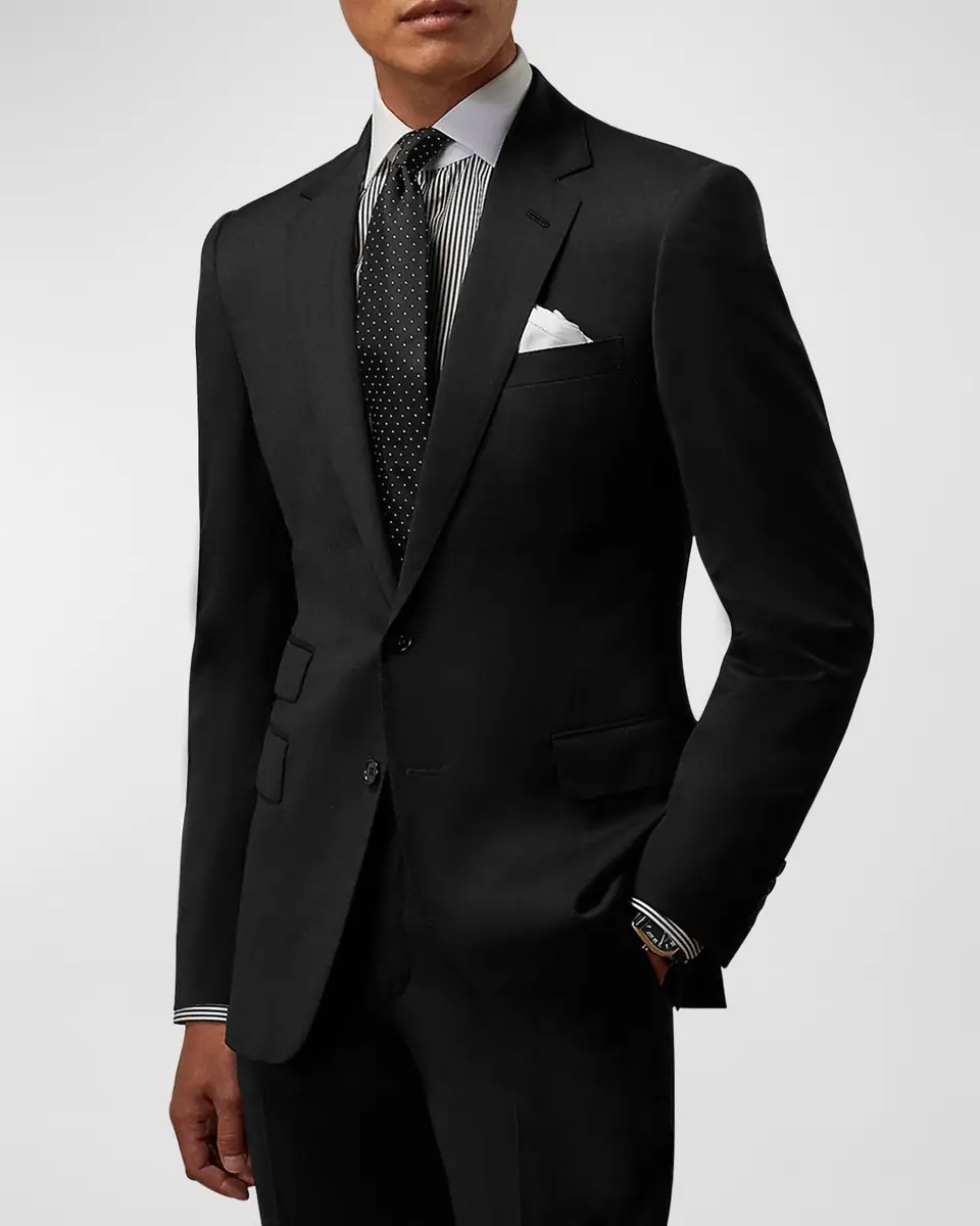 Ralph Lauren Purple Label Men's Gregory Hand-Tailored Wool Serge Suit | Thumbnail 3 Ralph Lauren Purple Label Men's Gregory Hand-Tailored Wool Serge Suit | Thumbnail 3