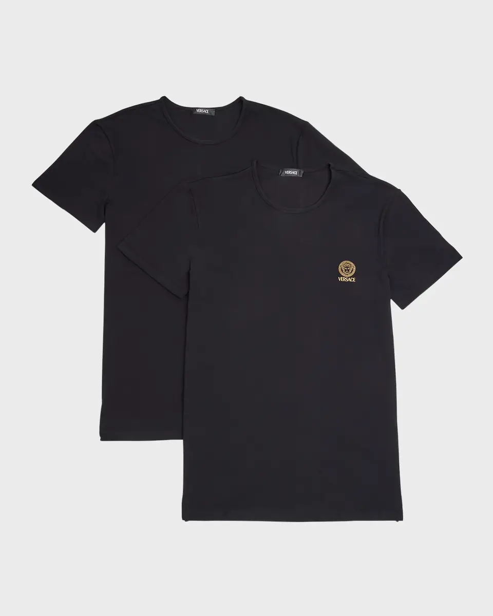 Versace Men's 2-Pack Cotton Logo T-Shirts | Thumbnail 2