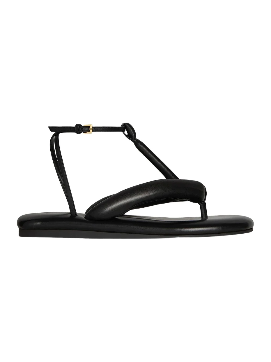 Givenchy Women's Boudoir Bicolor Thongs in Nappa Leather - Black
