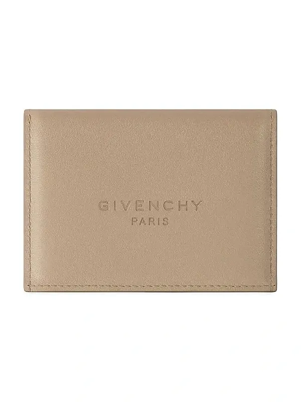 Men's Antigona Stamped Bicolor Flap Card Holder in Leather - Beige Men's Antigona Stamped Bicolor Flap Card Holder in Leather - Beige