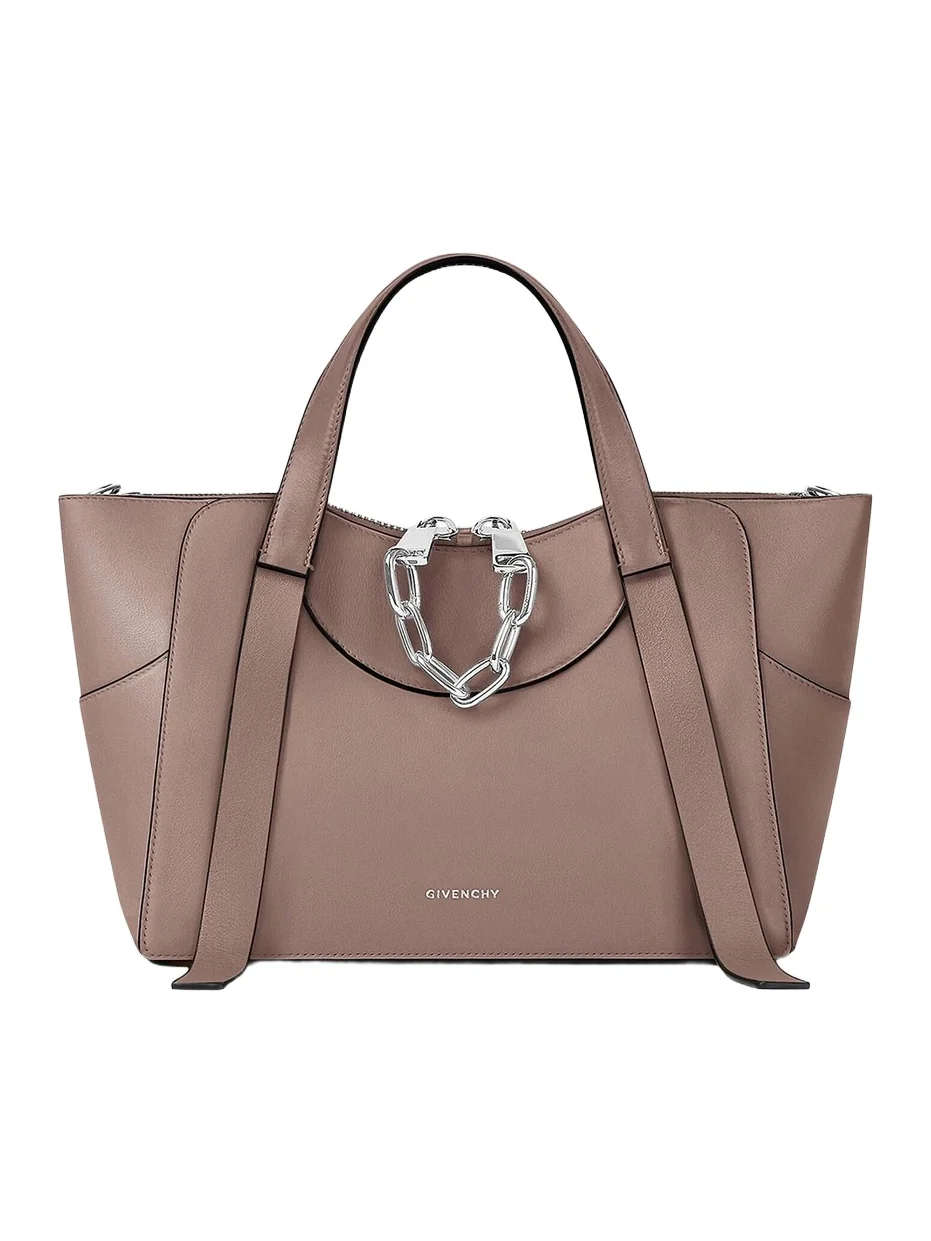 Givenchy Women's Small Snatch Top Handle Bag in Grained Leather - Taupe