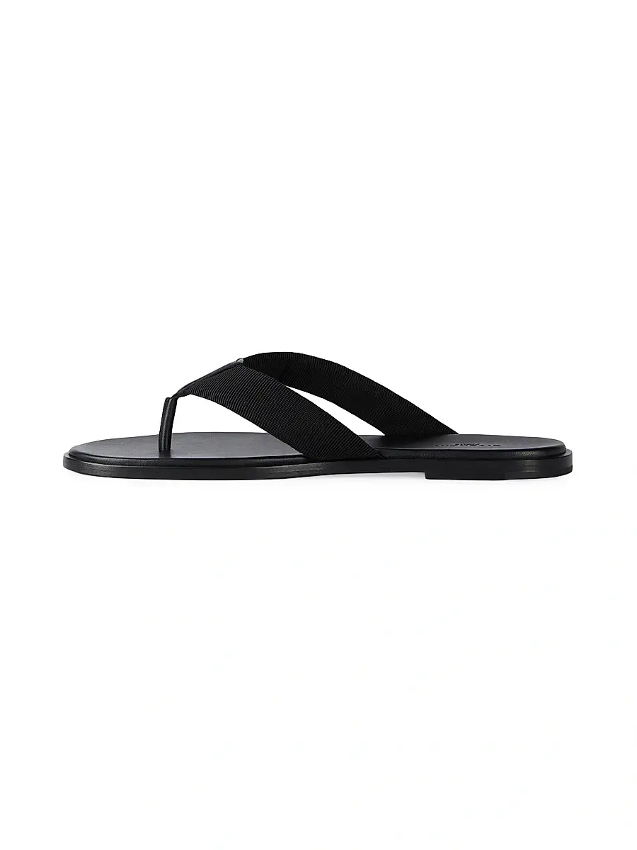 Givenchy Men's Bay Thongs in Gros Grain and Leather - Black | Thumbnail 3 Givenchy Men's Bay Thongs in Gros Grain and Leather - Black | Thumbnail 3