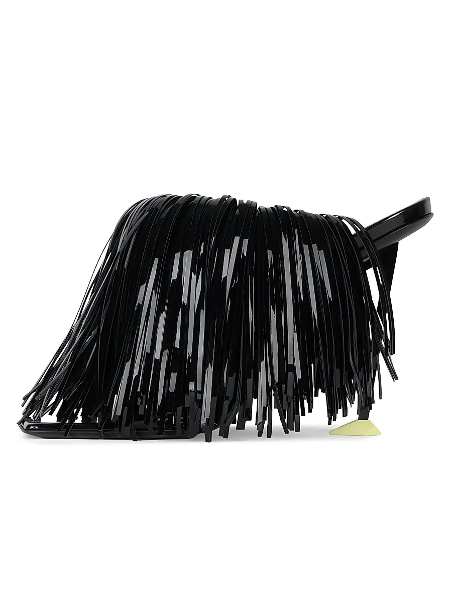 Givenchy Women's Boudoir Heeled Mules in Patent Leather with Fringes - Black | Thumbnail 4 Givenchy Women's Boudoir Heeled Mules in Patent Leather with Fringes - Black | Thumbnail 4