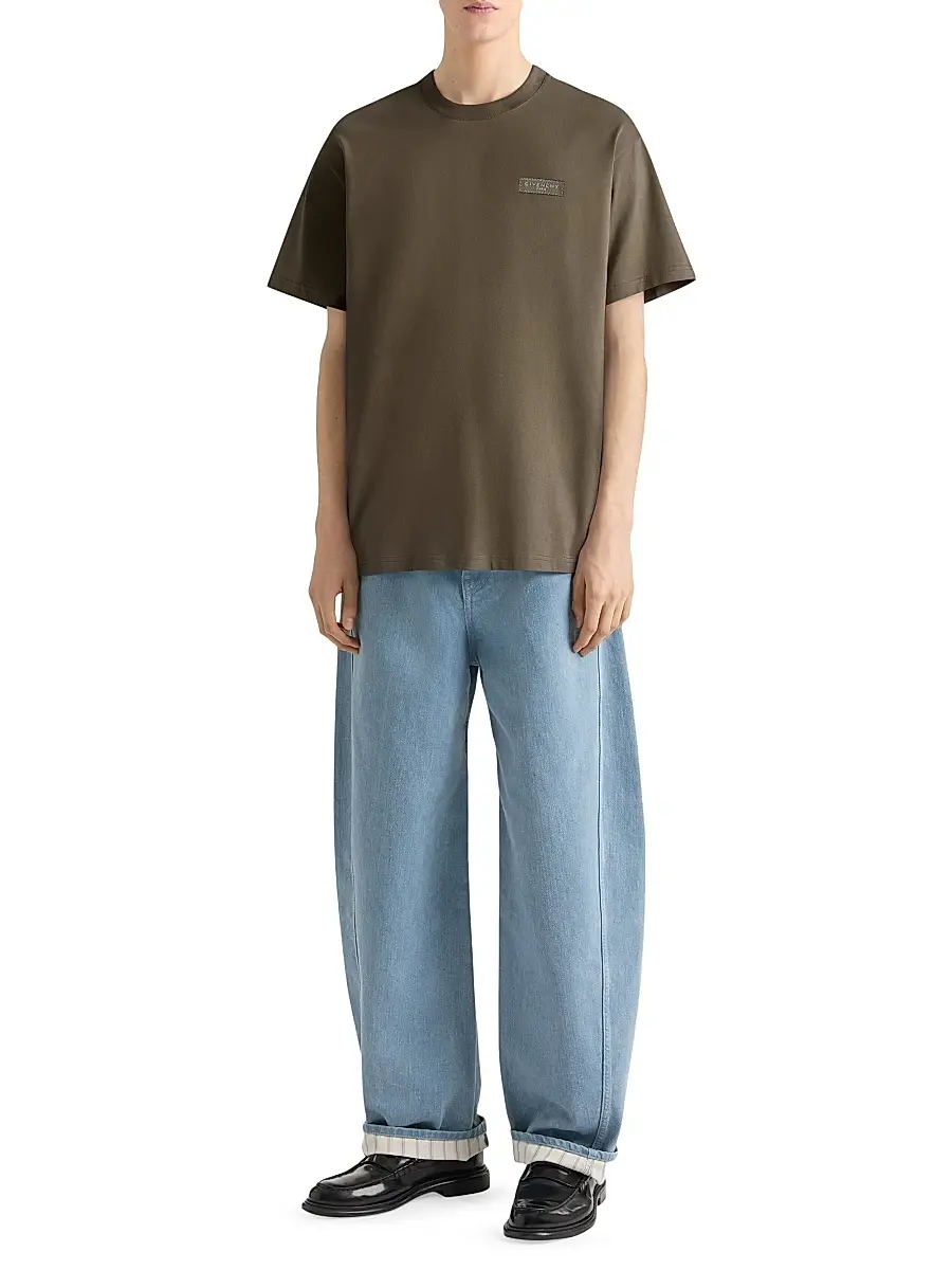 Givenchy Men's T-Shirt in Cotton with Paris Gros Grain | Thumbnail 2 Givenchy Men's T-Shirt in Cotton with Paris Gros Grain | Thumbnail 2