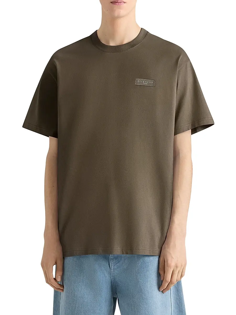 Givenchy Men's T-Shirt in Cotton with Paris Gros Grain | Thumbnail 3 Givenchy Men's T-Shirt in Cotton with Paris Gros Grain | Thumbnail 3
