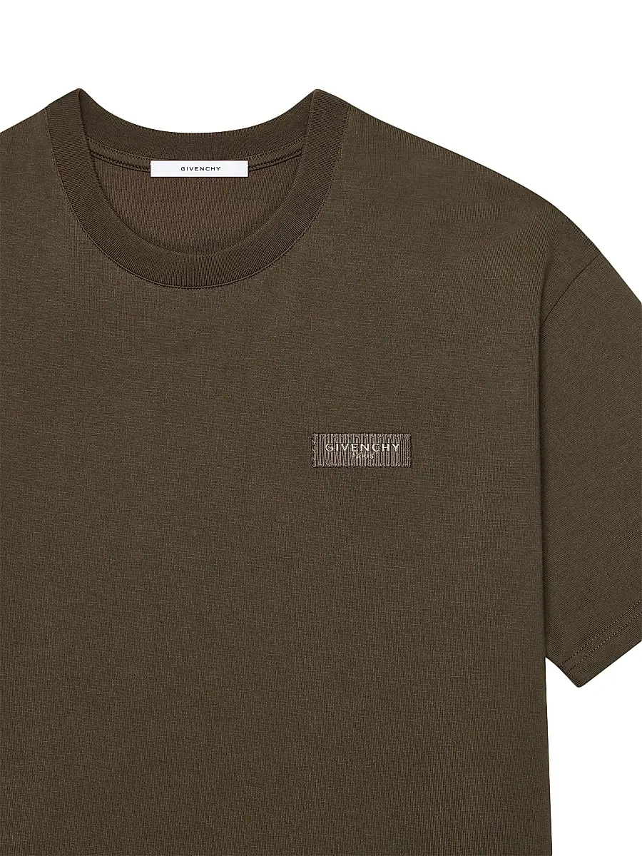 Givenchy Men's T-Shirt in Cotton with Paris Gros Grain | Thumbnail 4 Givenchy Men's T-Shirt in Cotton with Paris Gros Grain | Thumbnail 4