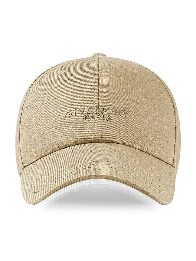 Men's Paris Embroidered Cap in Cotton - Beige Men's Paris Embroidered Cap in Cotton - Beige