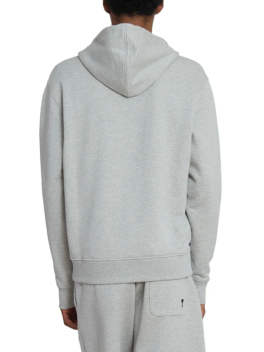 AMI PARIS Men's Ami de Coeur Cotton Zip-Front Hoodie | Thumbnail 5 AMI PARIS Men's Ami de Coeur Cotton Zip-Front Hoodie | Thumbnail 5
